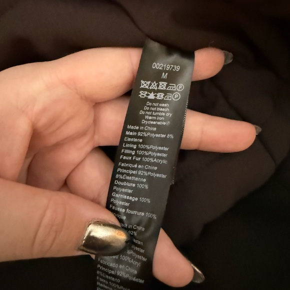 NWT Size 18 M Black City Chic Indie Jacket Fake Fur Outline & Sleeves - Picture 14 of 16